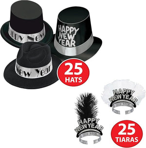 Grand Deluxe Silver New Year's Eve Party Kit