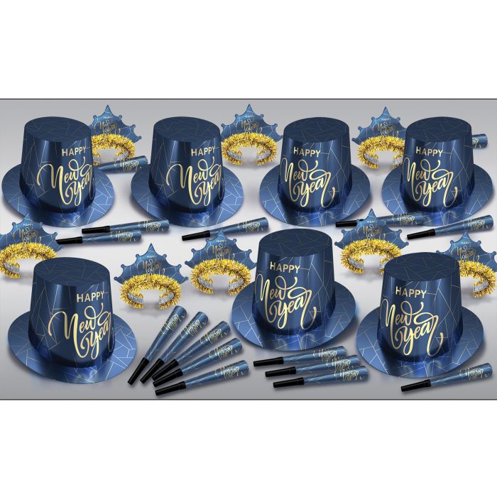 Midnight Blue New Year Party Kit for 50 People