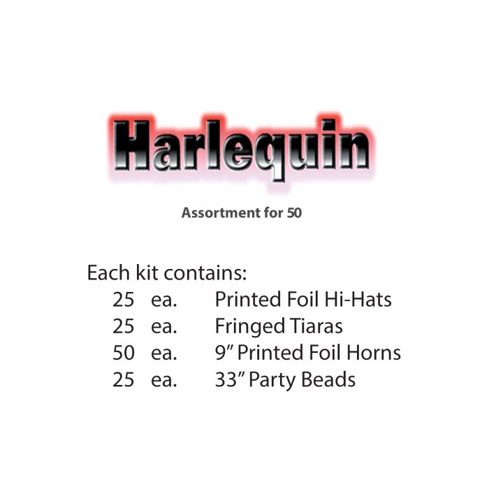 Beistle Harlequin New Year's Eve Party Kit for 50 People