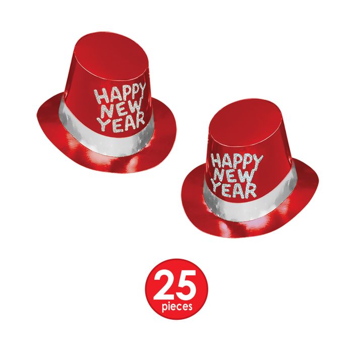 Beistle Simply Red New Year's Eve Party Kit for 50 People