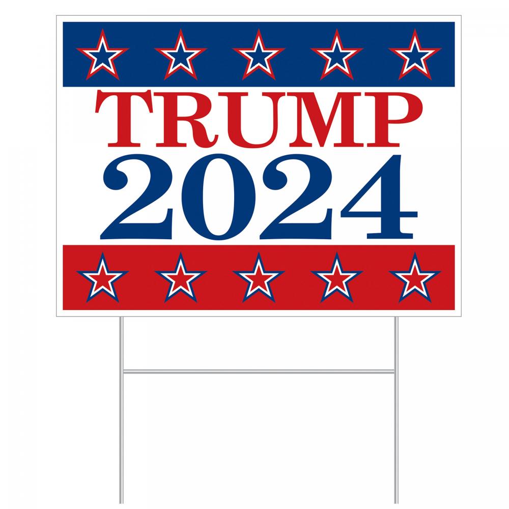 Trump 2024 Plastic Yard Sign - Signs | Plastic Yard Signs for Political Campaigns