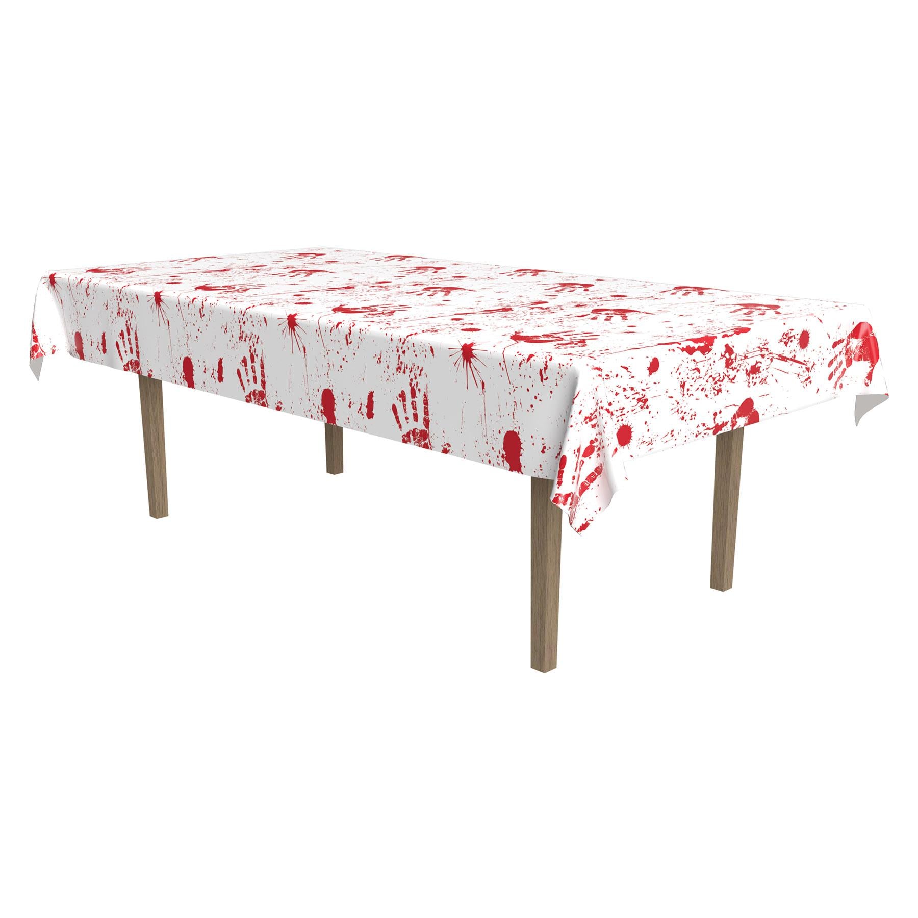 Beistle Halloween Bloody Handprints Tablecover