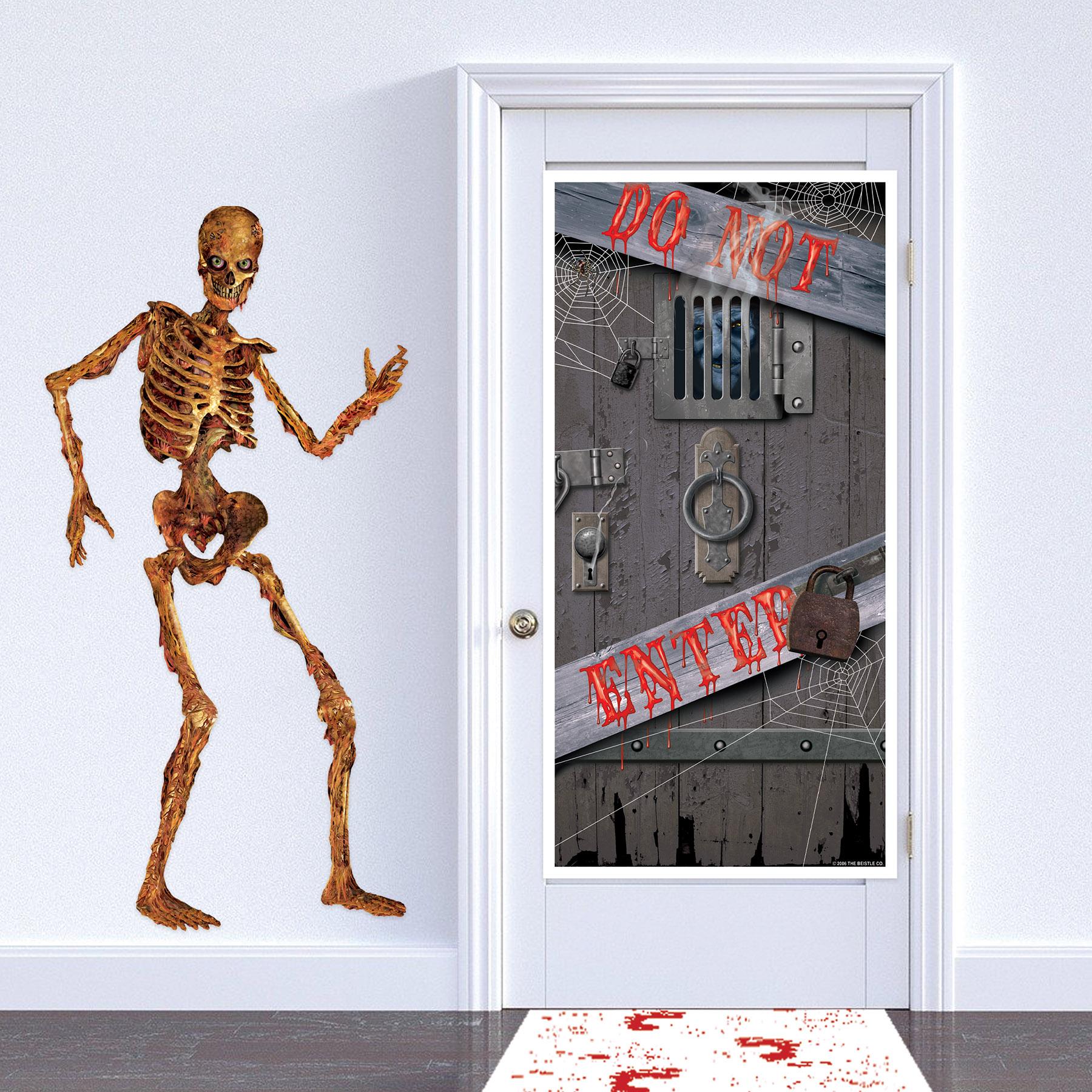 Beistle Halloween Jointed Skeleton- Orange