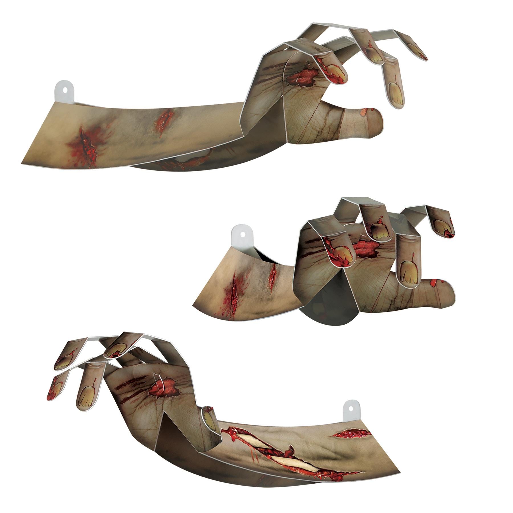 Beistle Halloween 3-D Zombie Hands (4/Pkg)