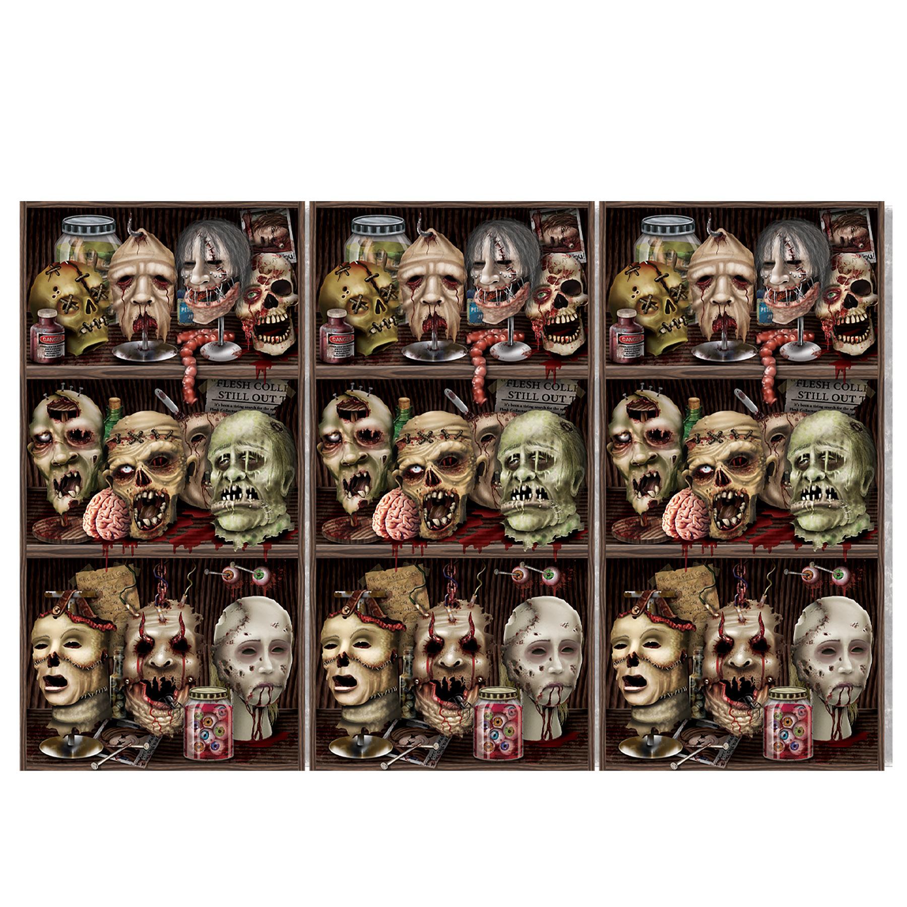 Beistle Halloween Scary Heads Backdrop