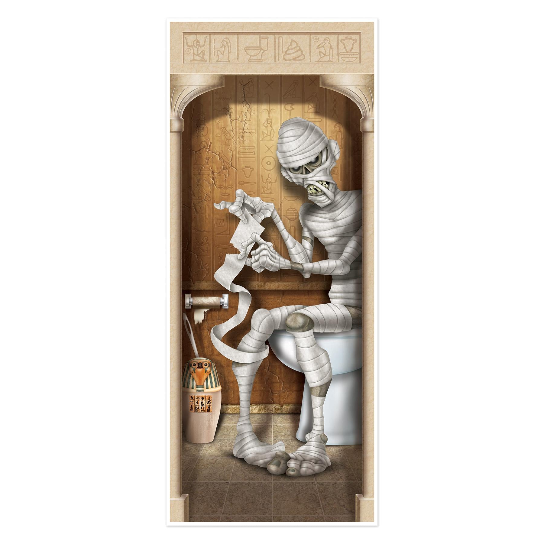 Beistle Halloween Mummy Restroom Door Cover