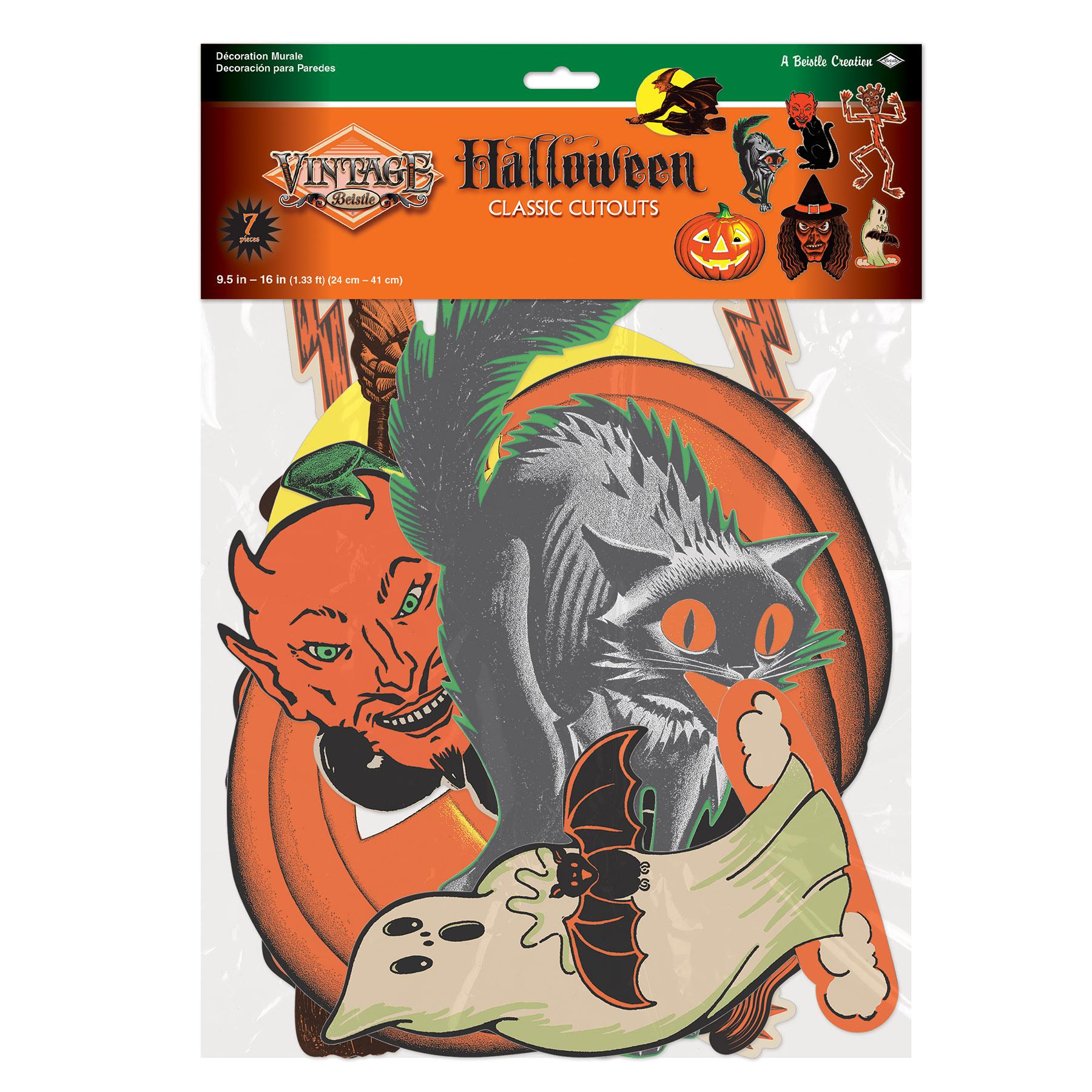 Beistle Vintage Halloween Classic Cutouts (7/Pkg)