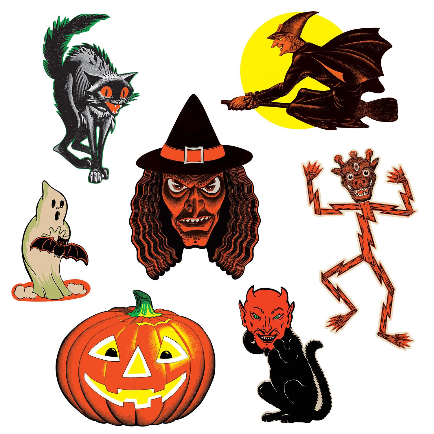 Beistle Vintage Halloween Classic Cutouts (7/Pkg)