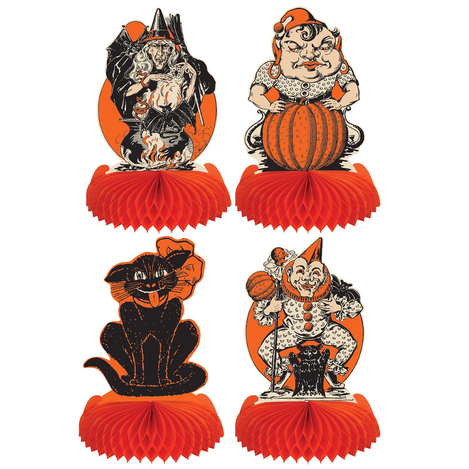 Beistle Vintage Halloween Centerpieces (4/Pkg)