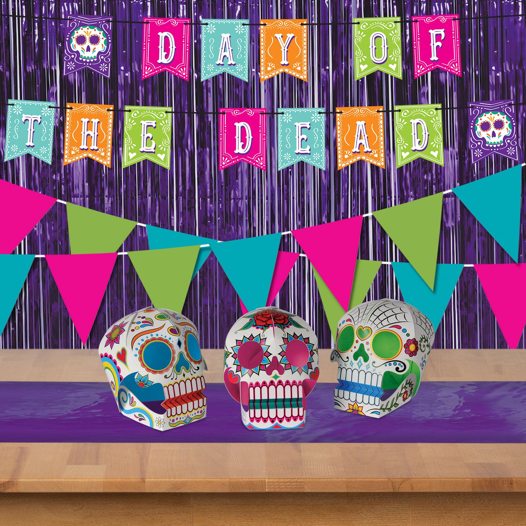 Beistle Day of the Dead 3-D Sugar Skull Centerpieces