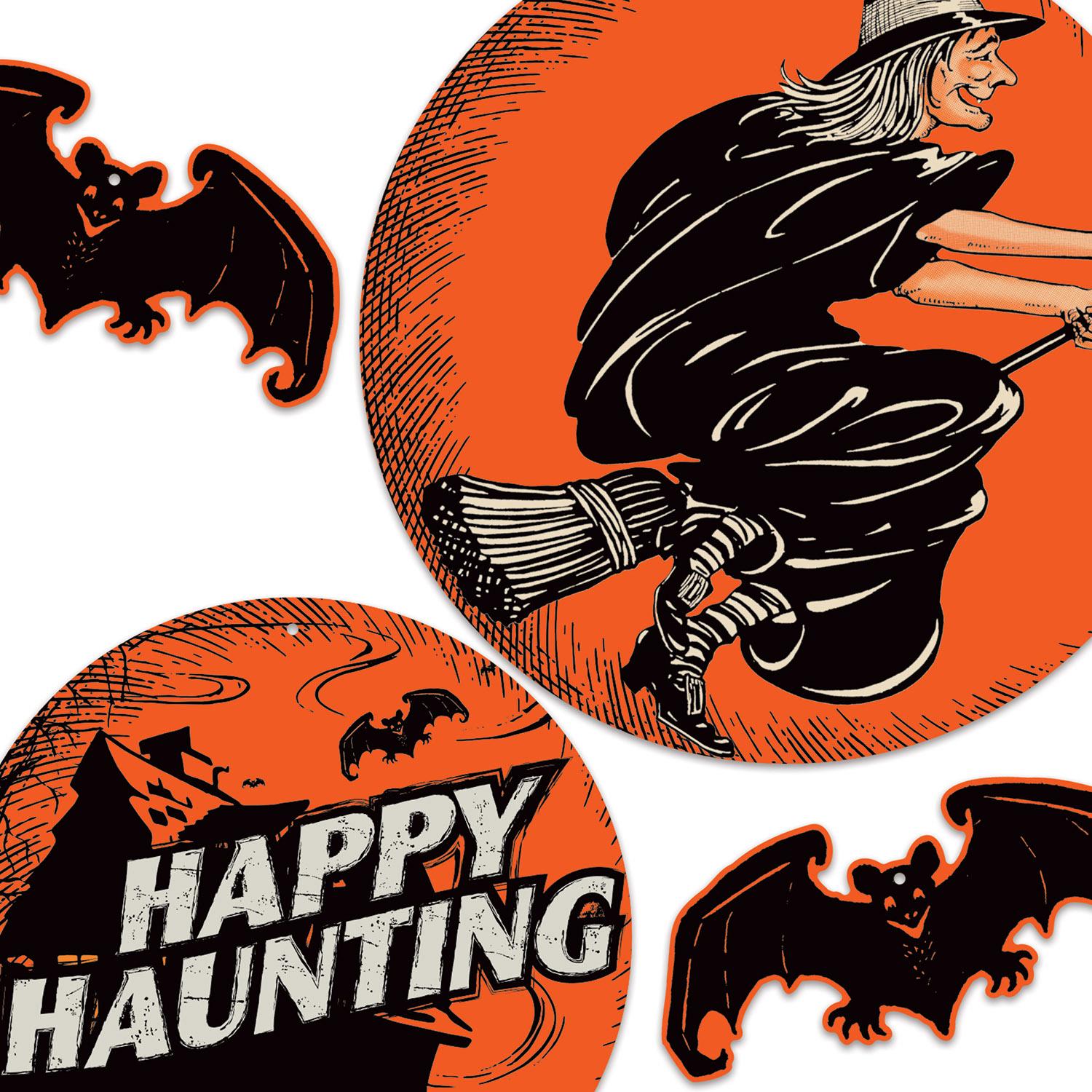 Beistle 18.25 Inch Vintage Halloween Cutouts (4/Pkg)