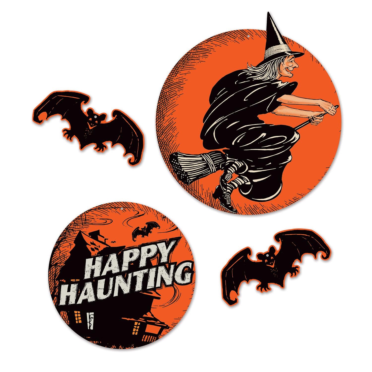 Beistle 18.25 Inch Vintage Halloween Cutouts (4/Pkg)