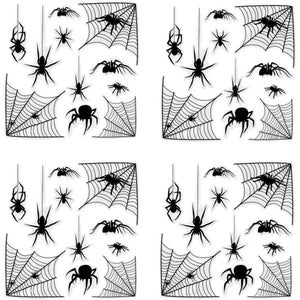 Beistle Spider & Spider Web Silhouette Clings