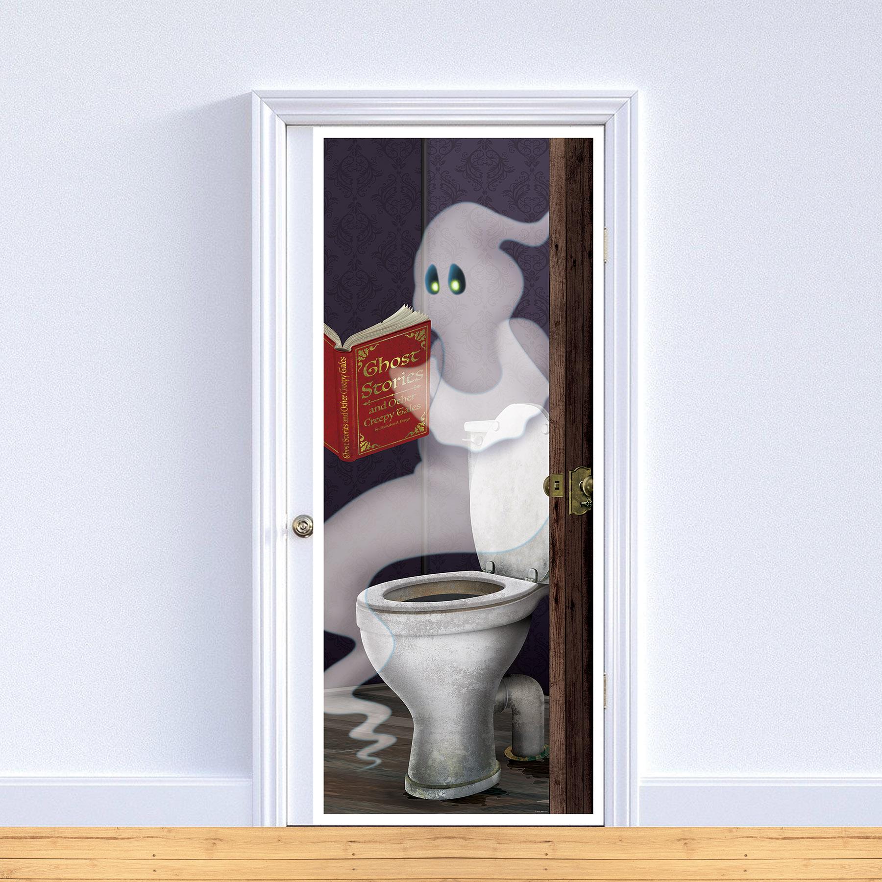 Beistle Halloween Ghost Restroom Door Cover