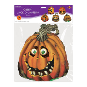 Beistle Creepy Jack-O-Lantern Cutouts