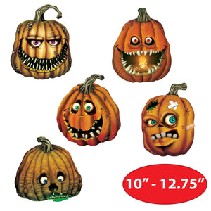 Beistle Creepy Jack-O-Lantern Cutouts