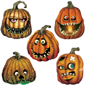 Beistle Halloween Creepy Jack-O-Lantern Cutouts