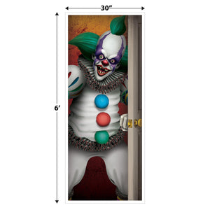 Beistle Creepy Clown Door Cover