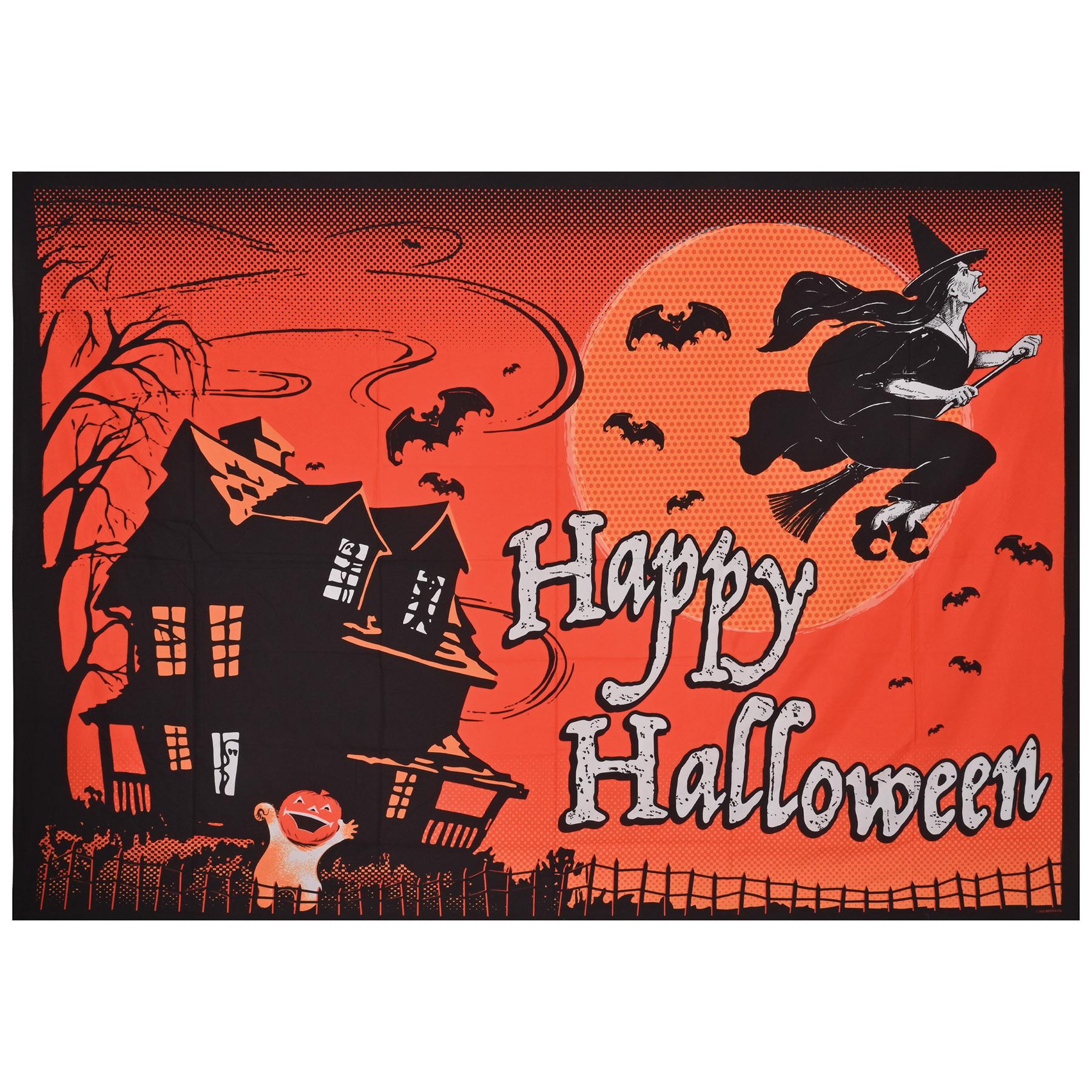 Beistle Vintage Halloween Fabric Backdrop