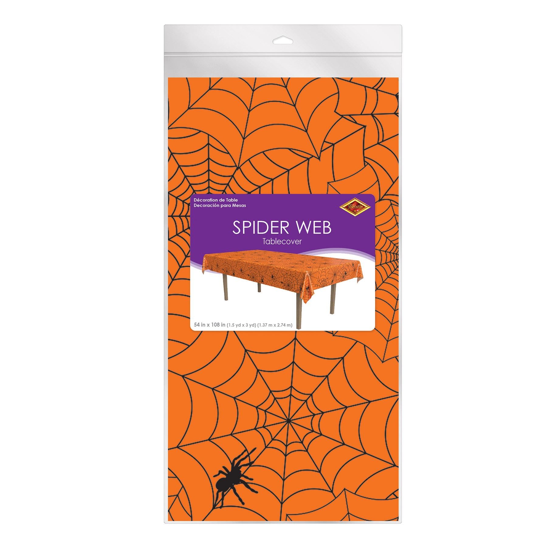 Beistle Halloween Spider Web Plastic Tablecover