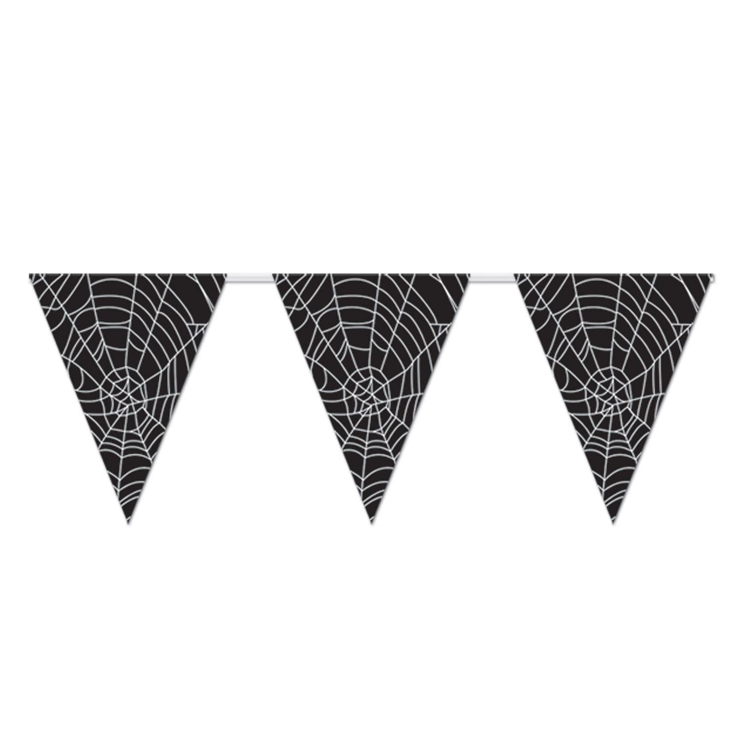 Beistle Halloween Spider Web Pennant Banner