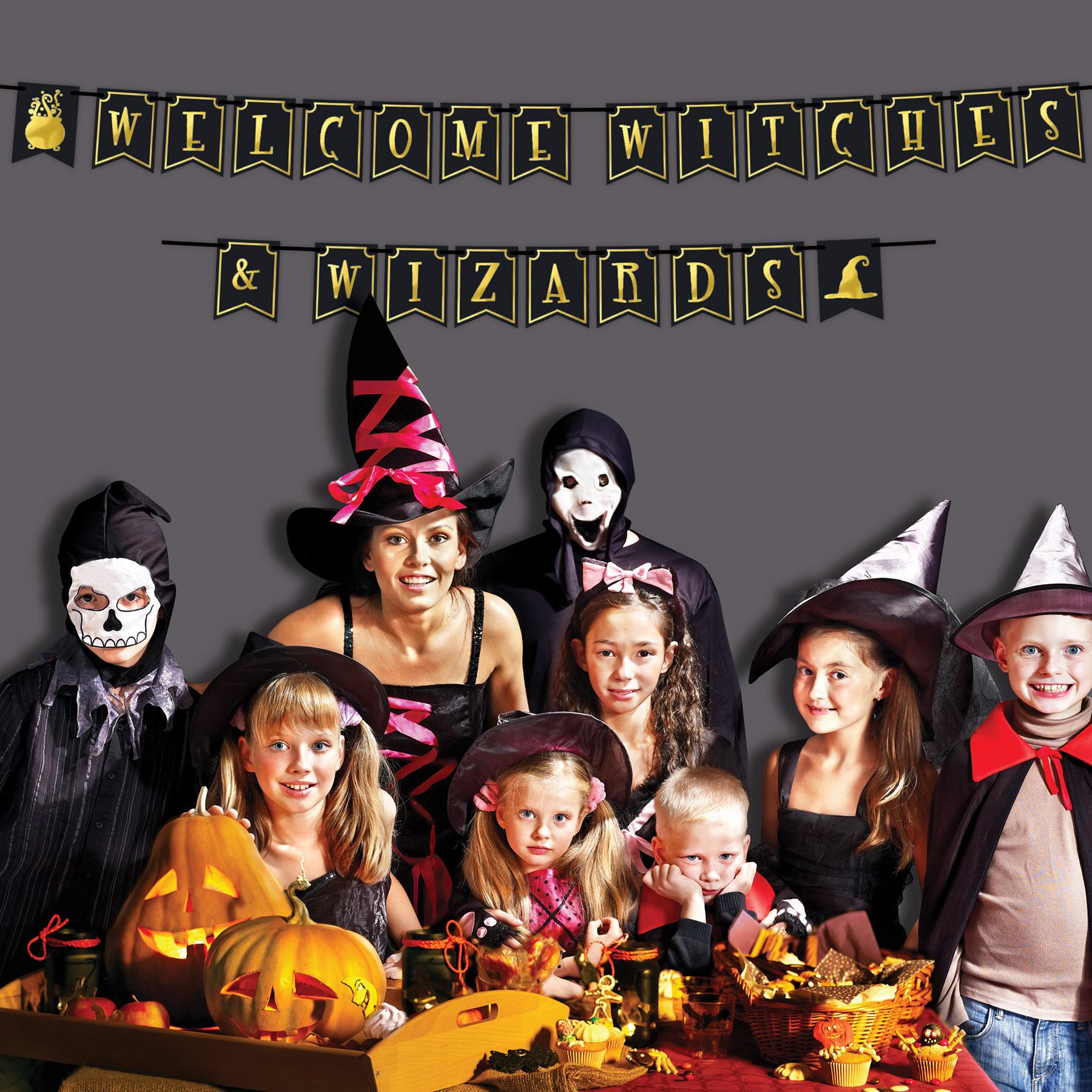 Halloween Foil Welcome Witches & Wizards Streamer (12/Case)