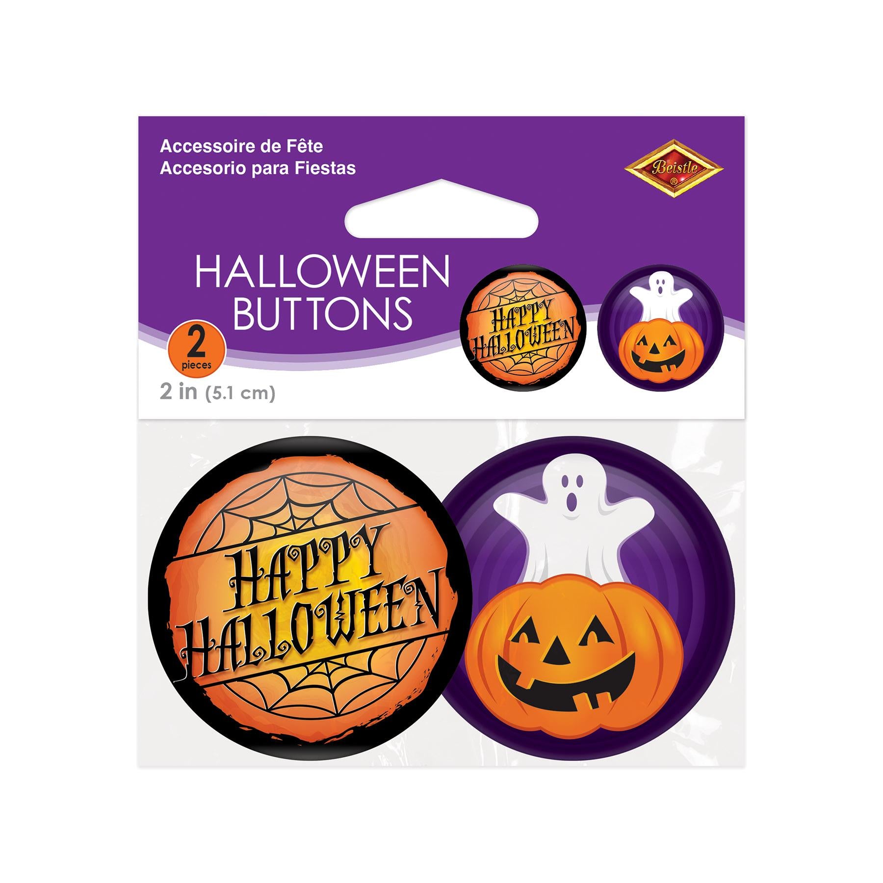 Halloween Buttons - Halloween Decor - 2 Inch