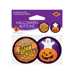 Beistle Halloween Buttons - Halloween Decor - 2 Inch