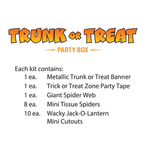 Beistle Trunk Or Treat Party Box - 21 Pieces - Halloween Decorating Kit