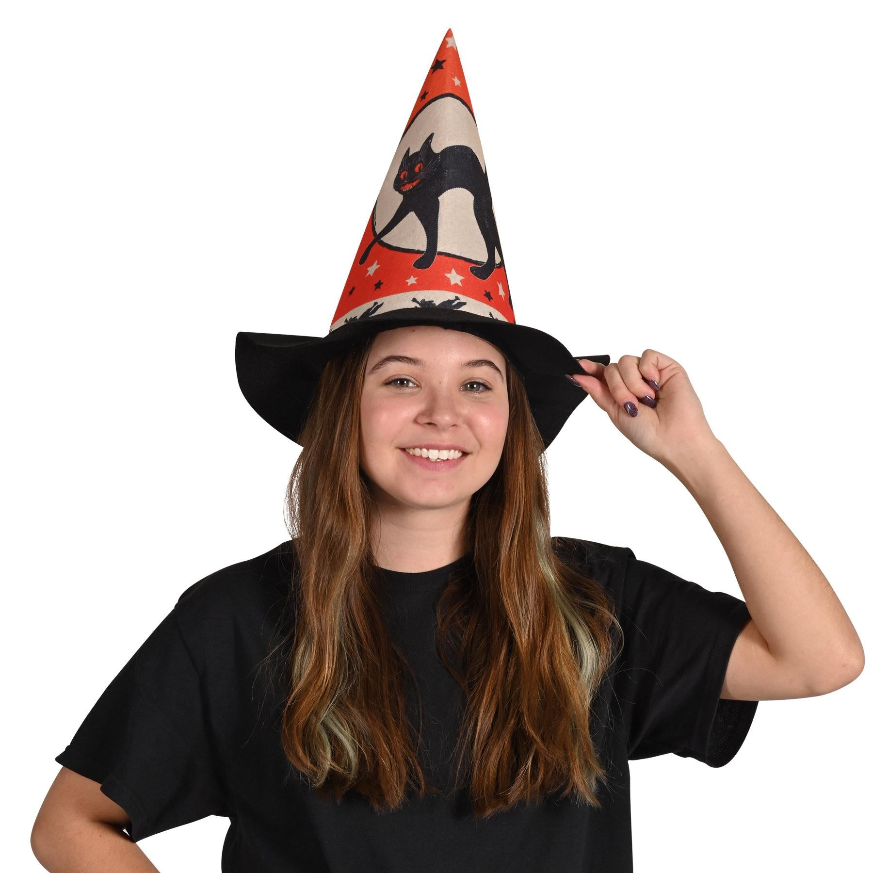 Vintage Halloween Felt Witch Hat