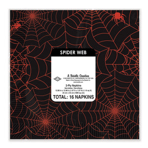 Beistle Spider Web Luncheon Napkins - 2-Ply - Halloween Tableware - 16/Package