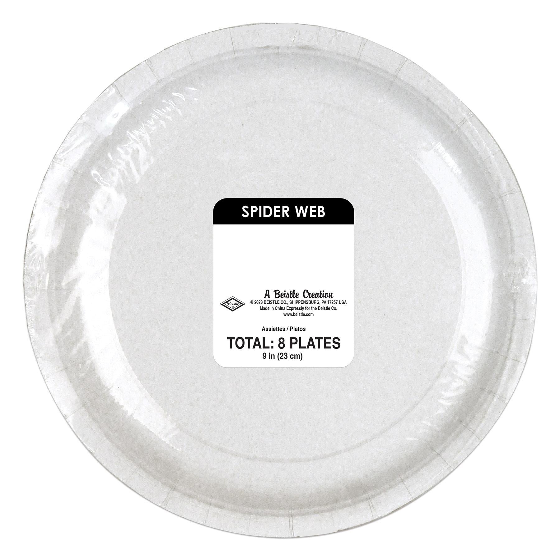 Spider Web Plates (8/Pkg) - 9 Inch