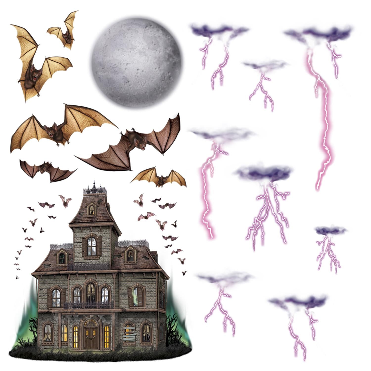 Beistle Halloween Haunted House & Night Sky Props (16/Pkg)