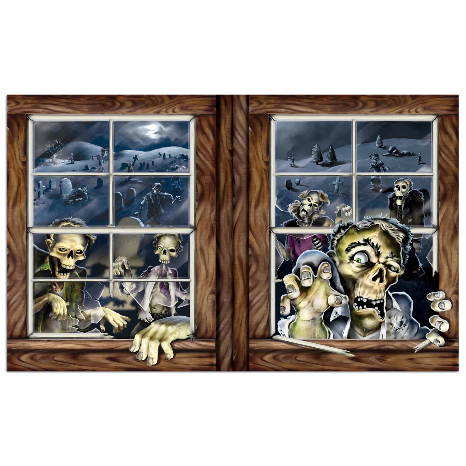 Beistle Halloween Zombie Attack Insta-View Decoration