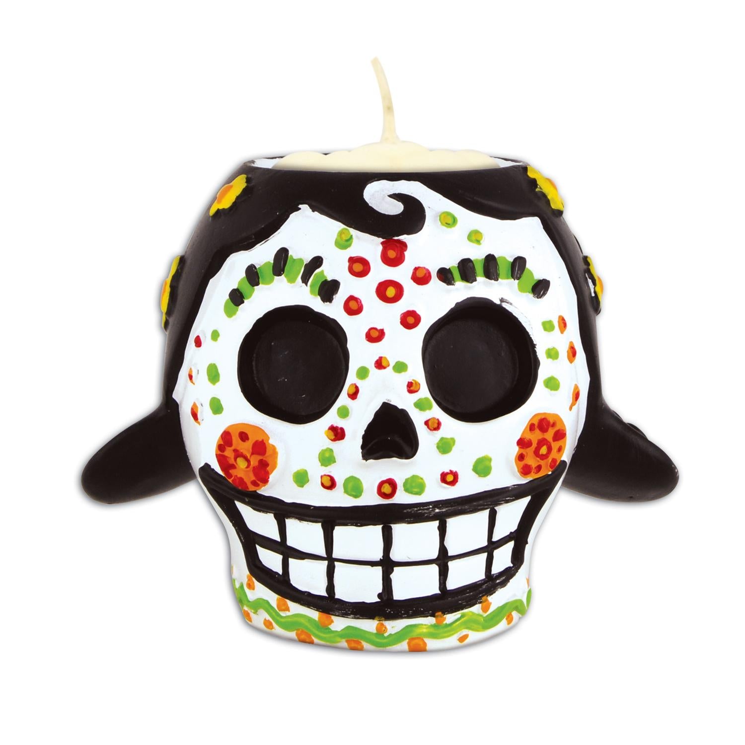 Beistle Day Of The Dead Female Tea Light Holder