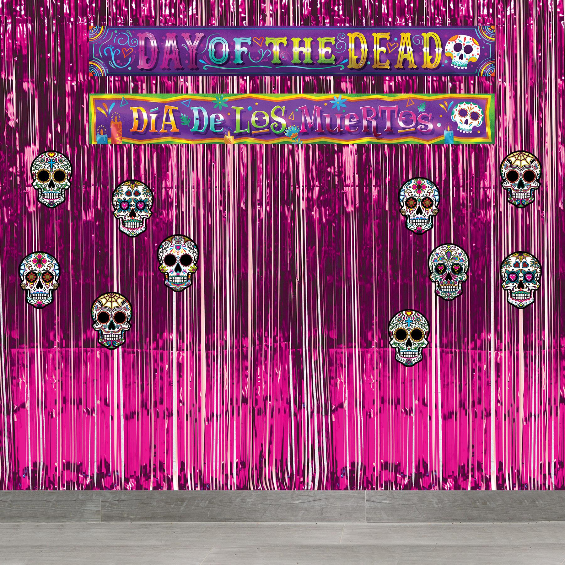 Beistle Day Of The Dead Metallic Banner Set