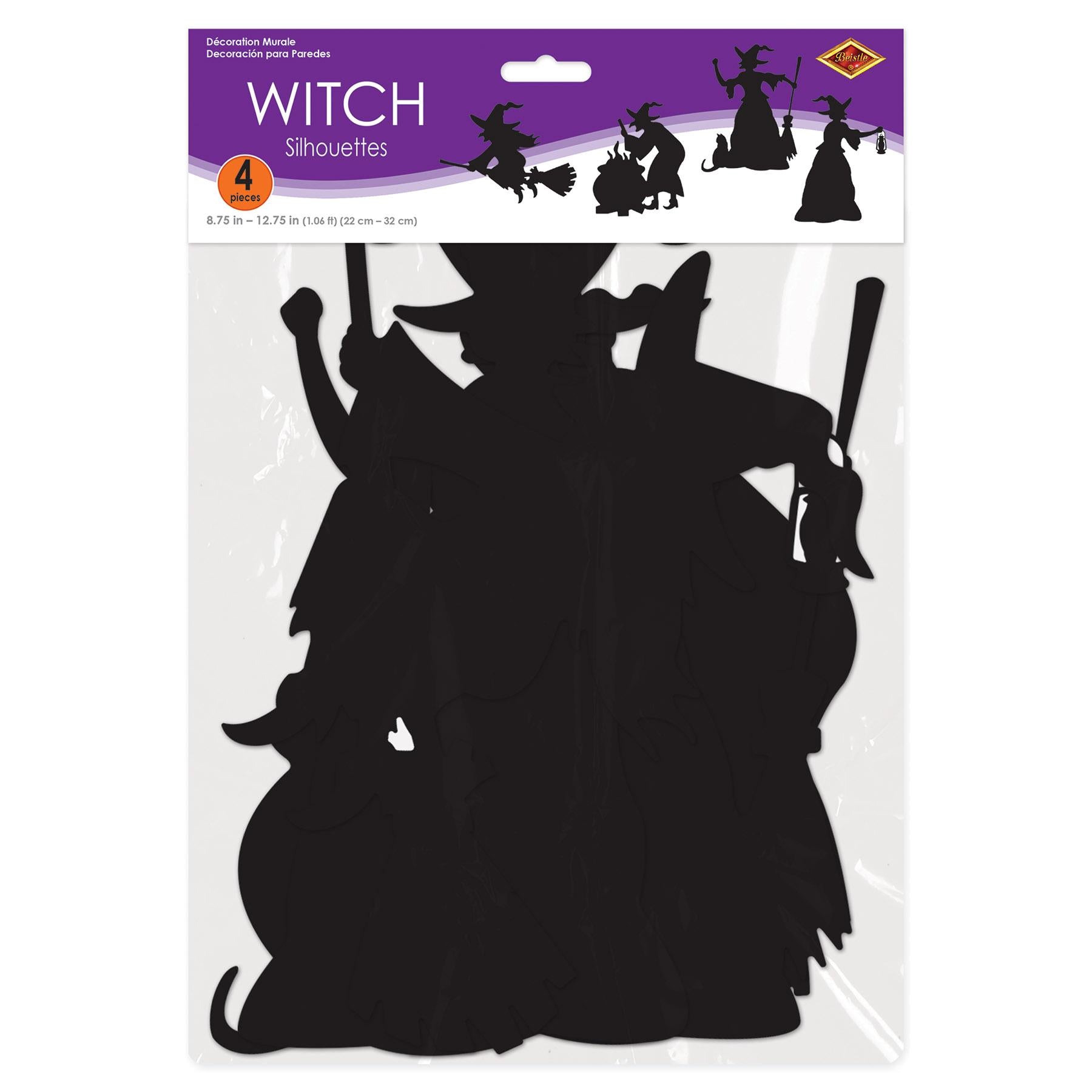 Witch Silhouettes (4 Per Package)