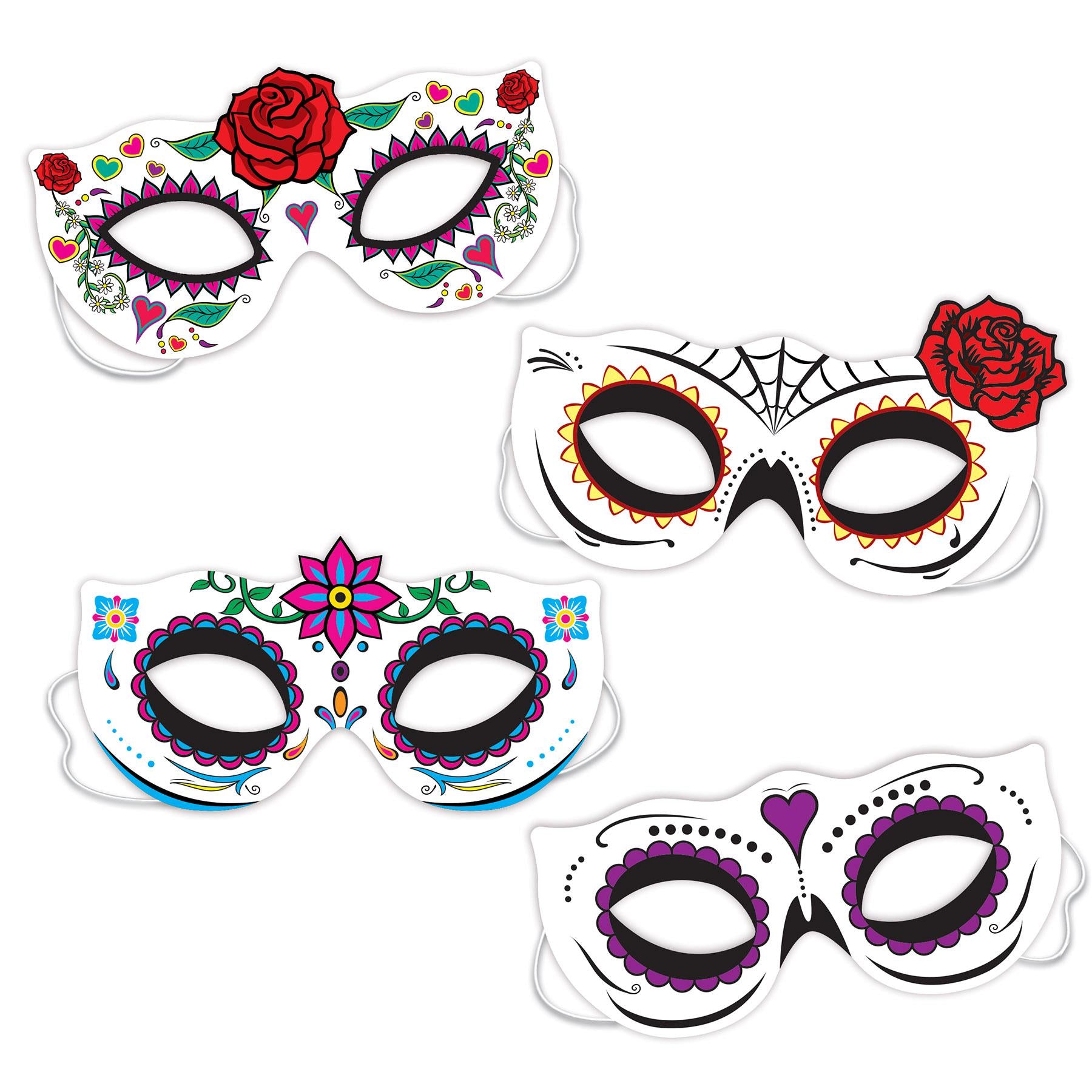 Beistle Day Of The Dead Half Masks