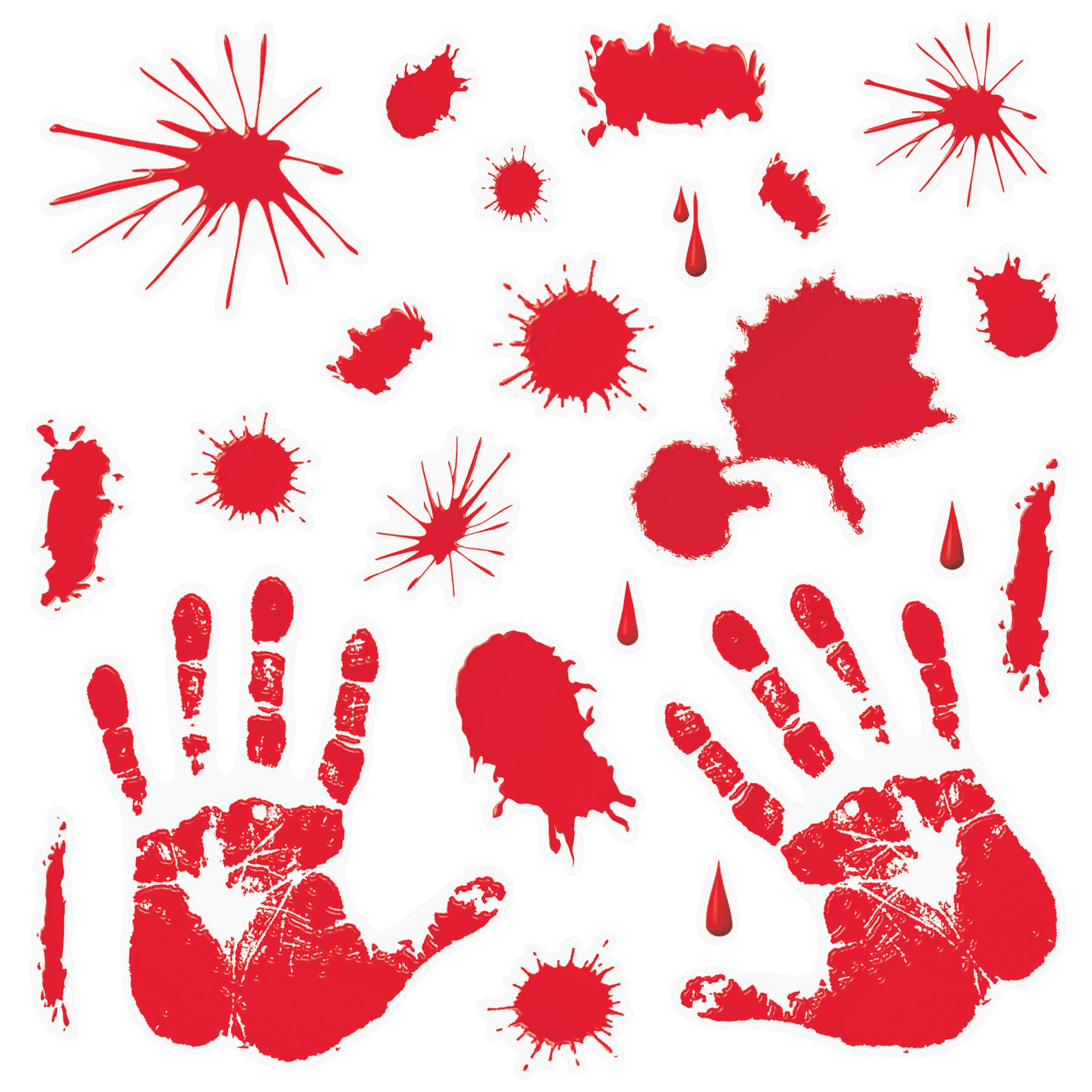 Beistle Halloween Bloody Handprint Clings (22/Sheet)