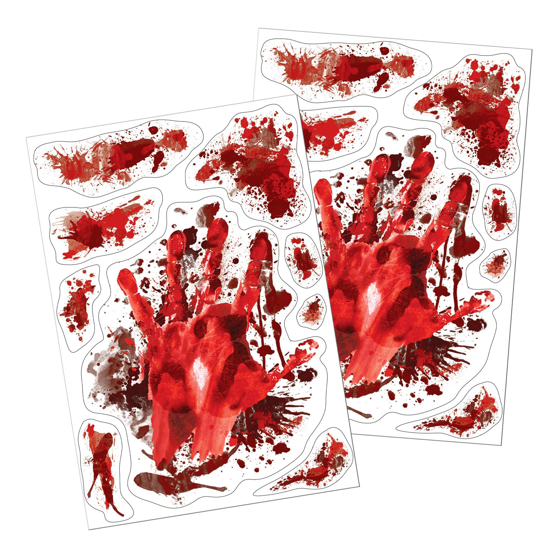 Beistle Halloween Blood Splatter Clings (2 Sheets/Pkg)