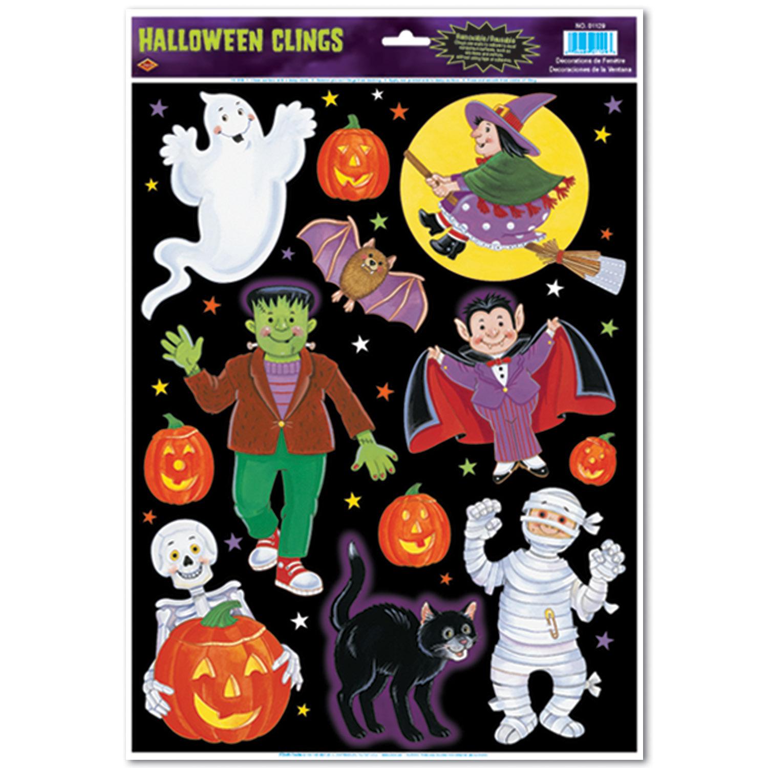 Beistle Halloween Character Clings (12/Sheet)