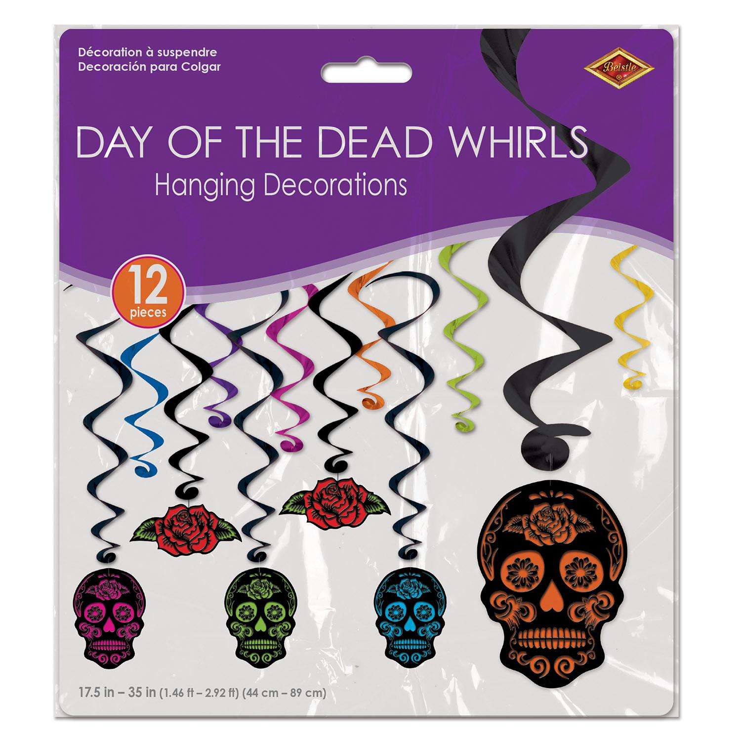 Beistle Day Of The Dead Whirls (12/Pkg)