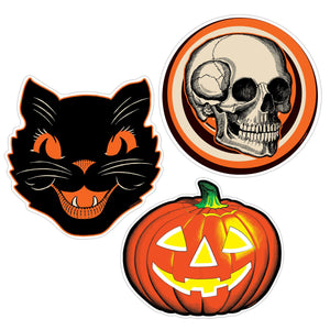 Plastic Vintage Halloween Cutouts (3 Per Package)