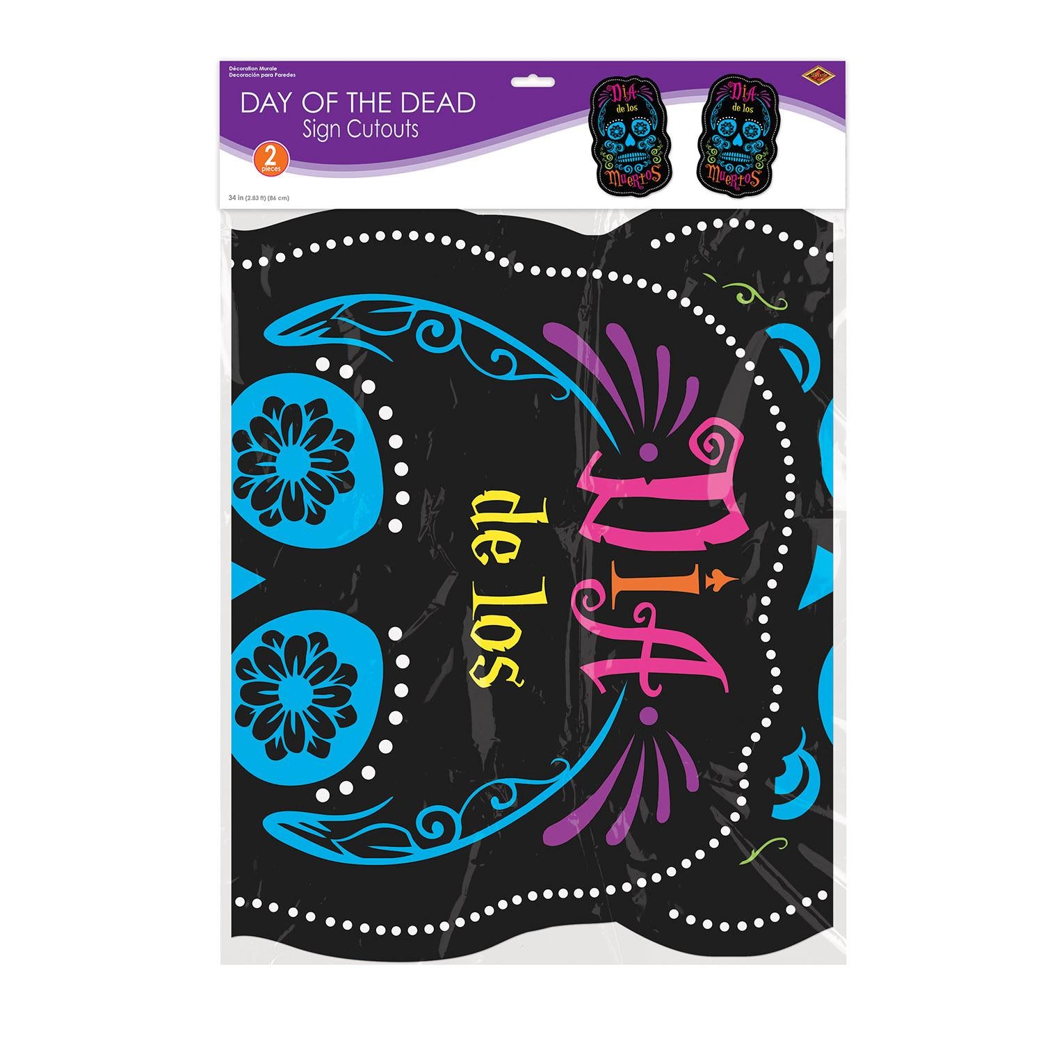 Beistle Day Of The Dead Sign Cutouts (2/Pkg)