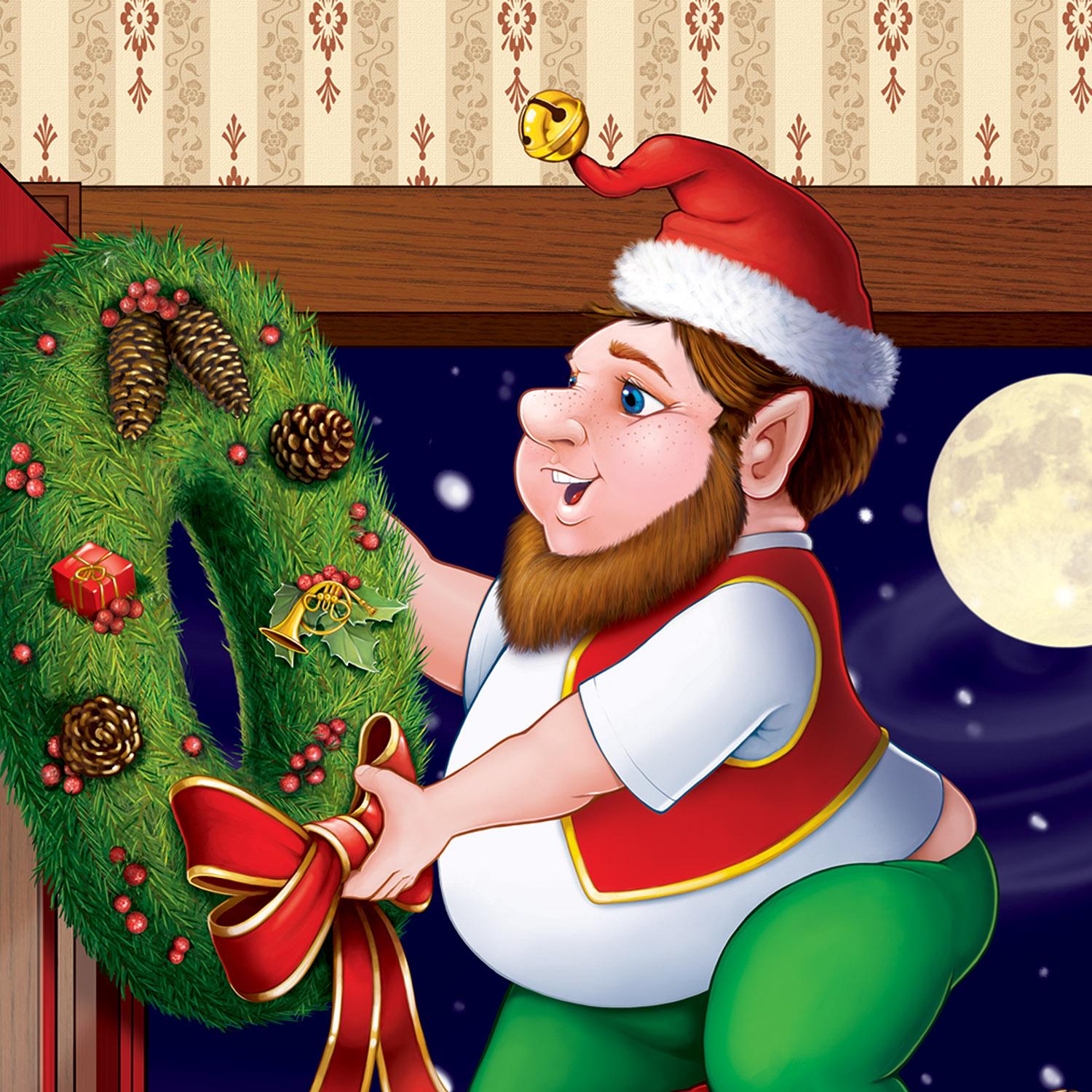 Beistle Christmas Elves Door Cover