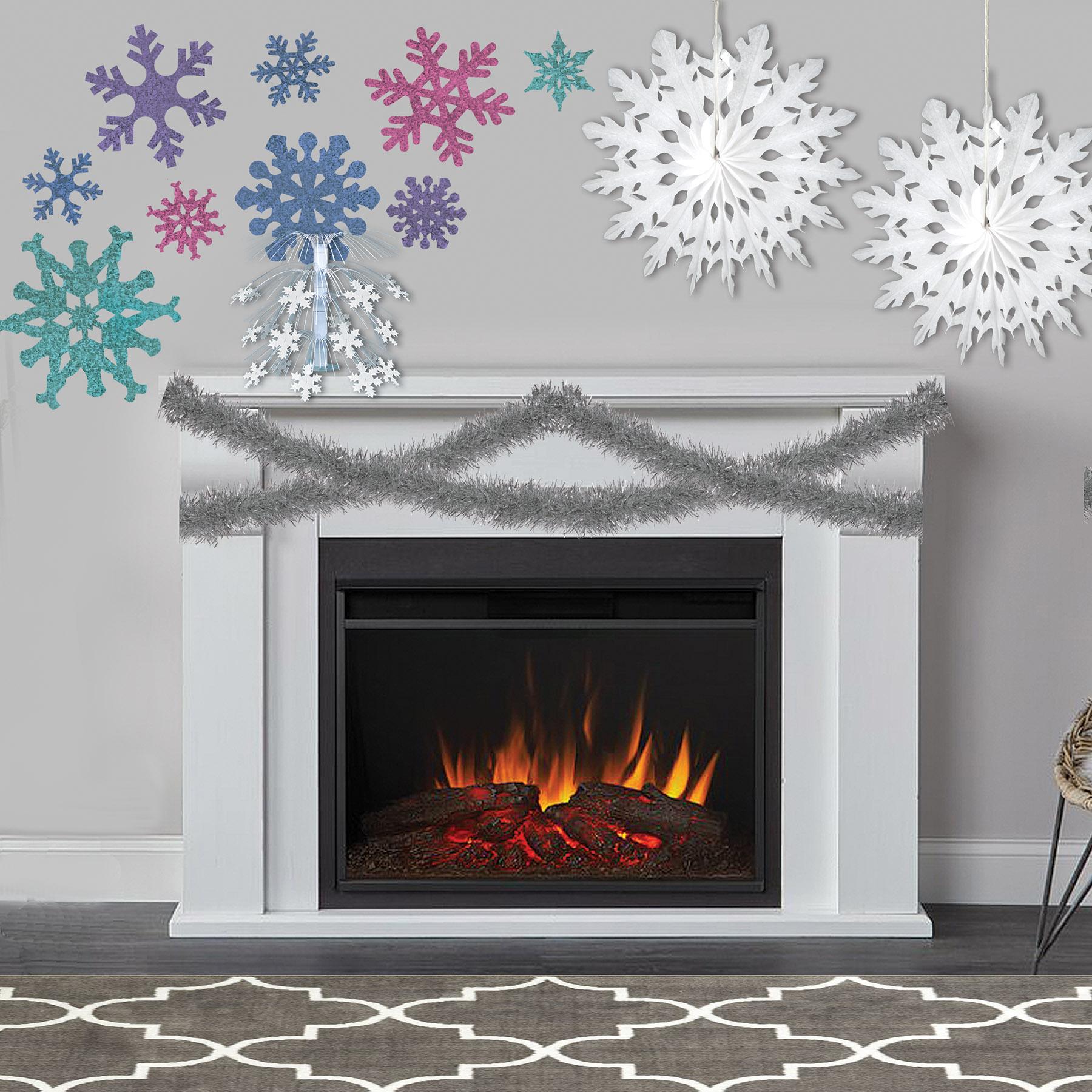 Beistle Christmas Snowflake Cutouts- Assorted Colors