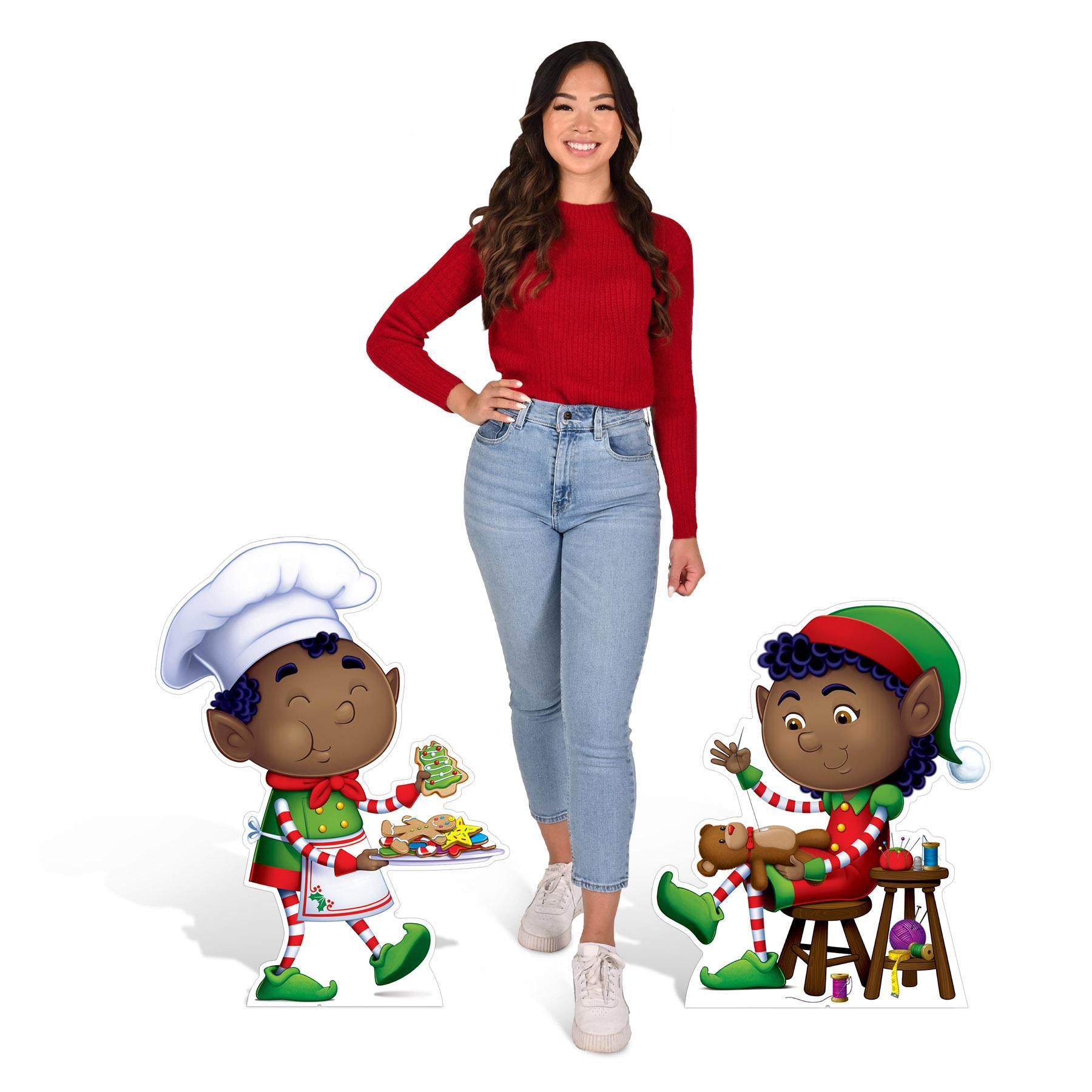 Elves Stand-Up Decoration - Christmas/Winter Novelty