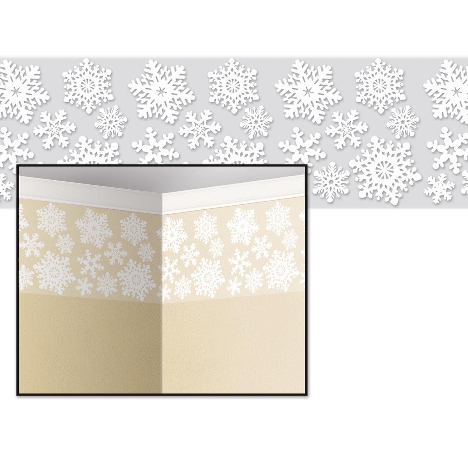 Beistle Christmas Snowflake Border Trim Wall Decoration