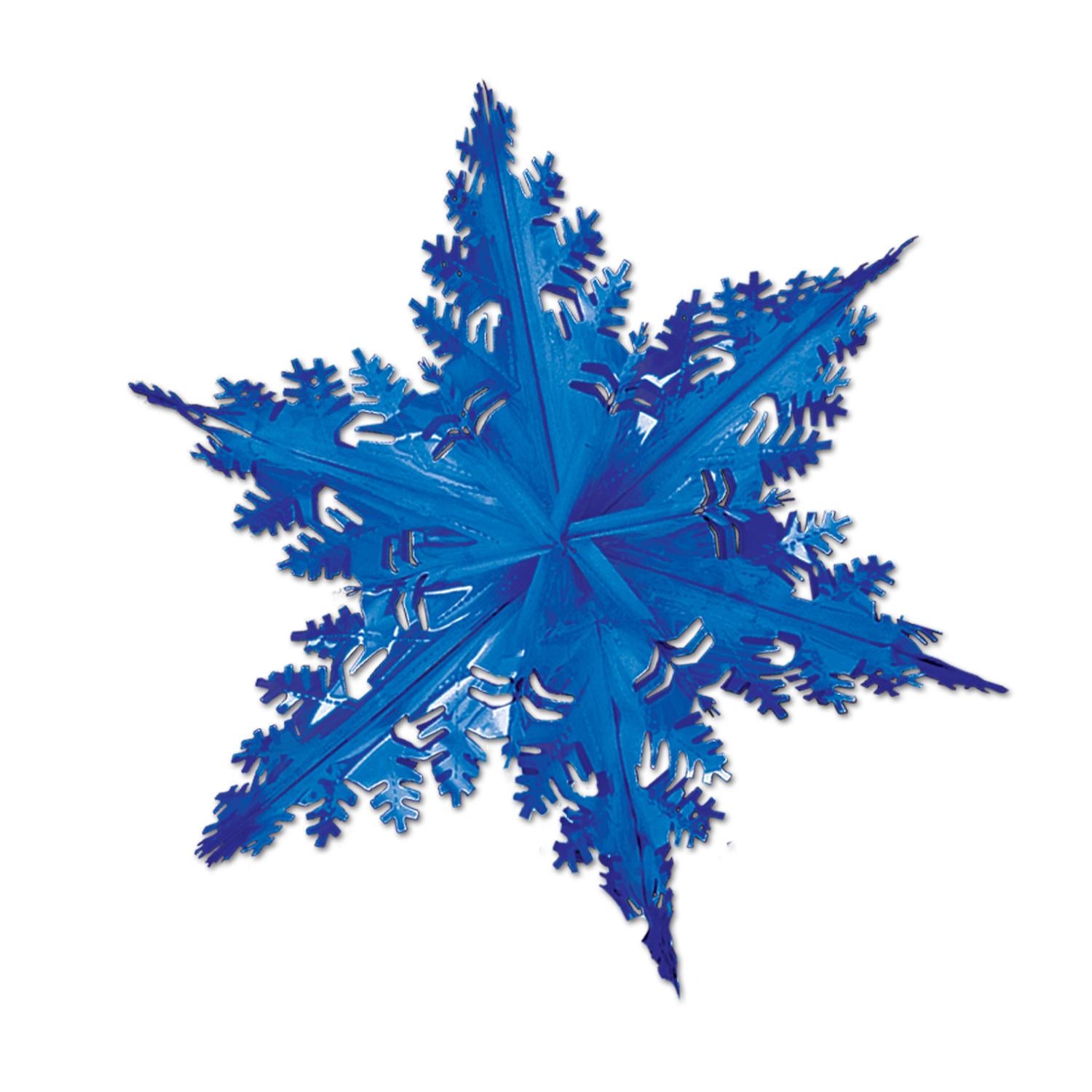 Beistle Christmas Metallic Winter Snowflake - blue