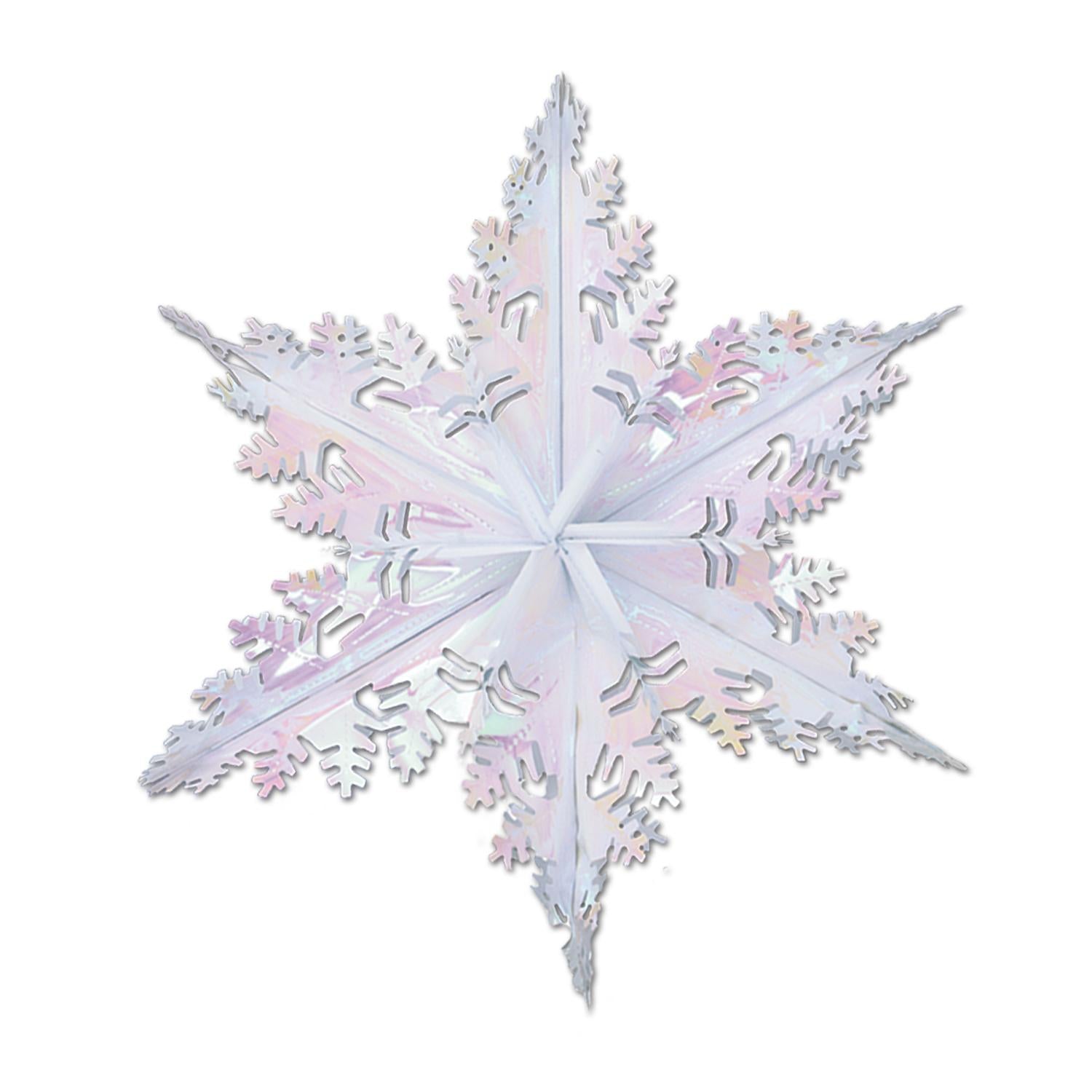 Beistle Christmas Metallic Winter Snowflake - opalescent